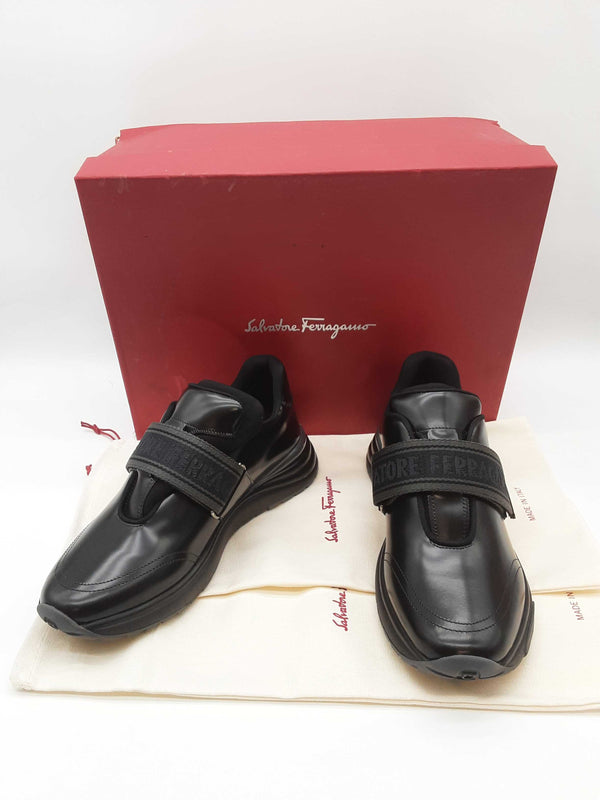 Salvatore Ferragamo Tommy Nero Black Leather Slip On Shoes Size 7m Do0925crde