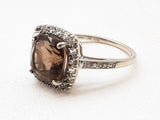 10k White Gold 2.8g Brown Citrine Ring Size 6.25 Do1224rrde