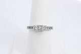 0.79cttw Princess Cut Diamond 10k White Gold Ring 3 Grams Size 7 Eb0626orxdu