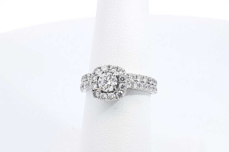 Approx. 1.39ctw Diamond Wedding Set 14k White Gold 3.4 Grams Size 6.5 Eb924wpxdu