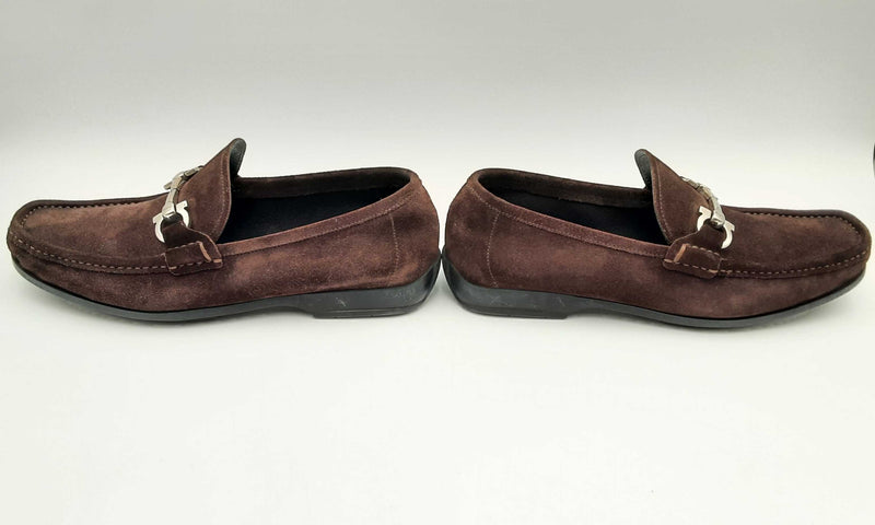 Salvatore Ferragamo Gerolamo Suede Leather Loafers Size 9 Hs0823oxzsa