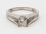 0.43 Cttw Natural Diamonds 14k White Gold Ring Size 5 Do0126osxde