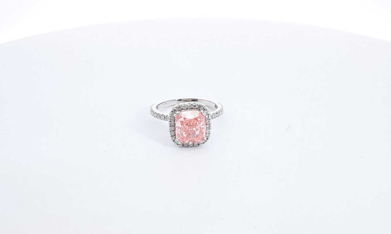 14k White Gold 3.06ctw Lab Grown Pink Diamond Ring Size 7 Ebpoxzdu 144010026769