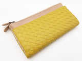 Bottega Veneta Duo Clutch In Lime Green & Beige Intrecciato Leather Fw0926lcrdu