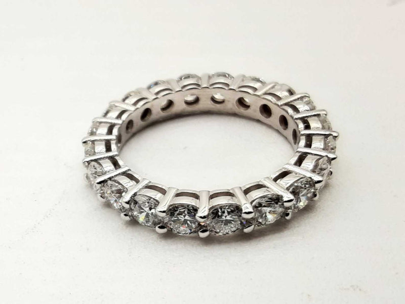 14k White Gold Lab Grown Diamond Eternity Band Ring Size 6.75 Lh0224ezxde