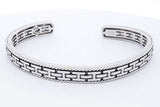 Effy Sterling Silver Gemometric Brick Pattern Cuff Bracelet 28.4 Grams Eb526cxde