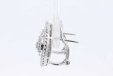 2.92ctw Diamond Stud Omega Back Earrings In 18k White Gold 4.9 Grams Eb1025exzdu