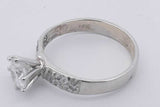 1.0ctw Center Round Diamond Ring 14k White Gold 2.5 Grams Size 6.5 Eb0325lcxzsa