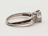 0.87 Cttw Natural Diamonds 14k White Gold 2.7g Ring Size 4.25 Do1125sxzde