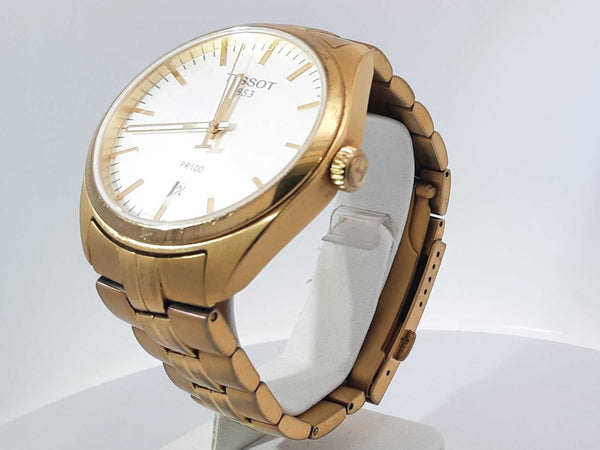 Tissot Pr 100 Stainless Steel Gold Plated Watch  Aa0525lzxsa