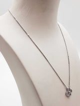 Van Cleef Alhambra Diamonds 18k White Gold Pendant Chain 16 In Do0426woxzde