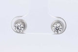 0.54cttw Lab Grown Diamond Stud Screwback Earrings 14k White Gold 0.7g Eb326lrxdu