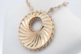 3.42cttw Diamond 14k Yellow Gold Spiral Pendant Necklace 18.9g 18 In Eb726lirxsa