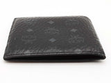 Mcm Black Visetos Coated Canvas Bifold Wallet Do0925oxde