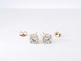 1.40 Cttw Diamond & 14k Yellow Gold Solitaire Stud Earrings 1.7 Grams Fw0725lixzdu
