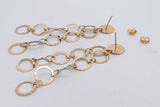 14k Yellow Gold Circular Links Drop Stud Earrings 3.2 Grams Eb0826lixsa