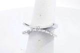 Approx. 0.24ctw Diamond Ring In 18k White Gold 9.1 Grams Size 5.5 Eb1124pwrsa