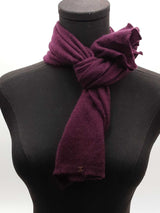 Chanel Aubergine Purple Cashmere Scarf Eb0426lrxsa