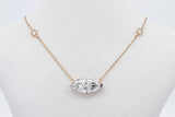 2.0ctw Lab Grown Marquis Diamond Pendant Necklace In 14k Yellow Gold Eb0126srxsa