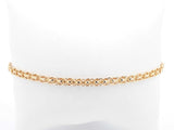 14k Yellow Gold Bismarck Link Bracelet / Anklet 2.8 Grams 9.5 Inch Fw0526lpxdu