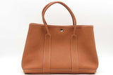 Hermes Gold Garden Party 36 Brown Leather Tote Bag Aa0225rxxzsa