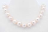 Pearl Necklace With 14k White Gold Clasp 23.51 Grams 18 Inch Eb0224orsa