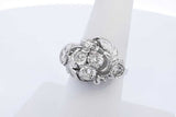 1.8cttw Diamond 14k White Gold Ring 4.7 Grams Size 7.25 Eb0725irxde