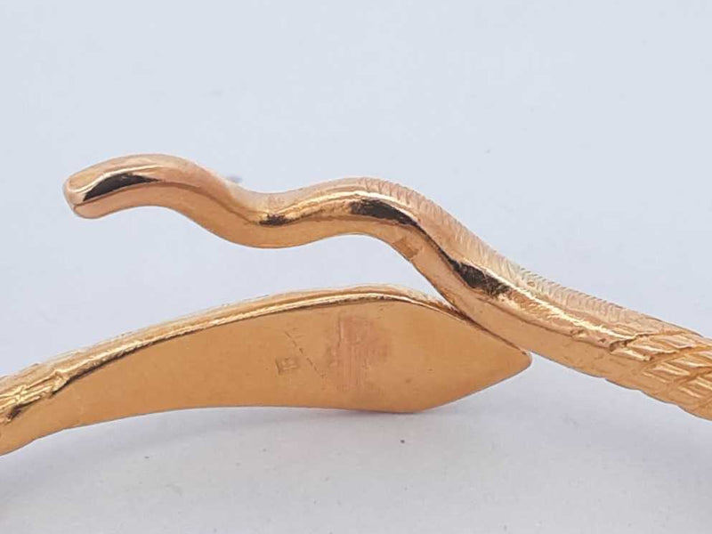 Snake Bangle Bracelet In 18k Yellow Gold 46.2 Grams Eb0824lixzsa