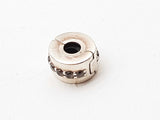 Pandora Shining Path Cubic Zirconium Silver Large Clip Spacer Bead Do0524rde