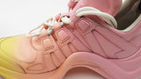 Louis Vuitton Archlight Pink Yellow Gradient Leather Sneakers Sz 37.5 Eb1125exdu