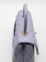 Chanel Lavender Quilted Caviar Coco Top Handle Bag Eb1225pxxzde