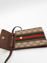 Gucci Gg Supreme Monogram Canvas Web Mini Ophidia Crossbody Eb0926pxzde
