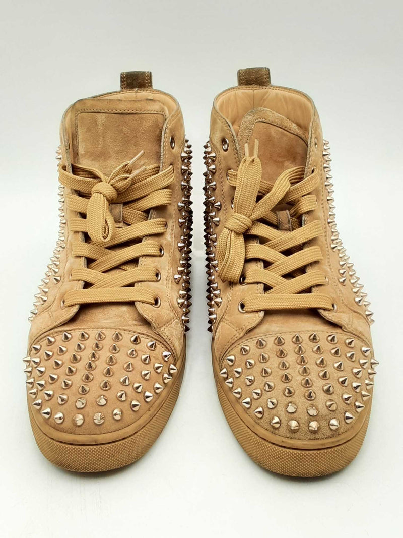 Christian Louboutin Veau Belours Louis Spikes Flat Sneakers Size 42.5 Eb1224lxzsa