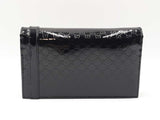 Gucci Nice Crossbody Wallet In Black Microguccissima Patent Leather Fw0126lrzdu