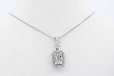 0.48cttw Diamond 14k White Gold Pendant Necklace 2.7 Grams 19.5 Inch Eb0326orxdu