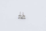 0.1cttw Princess Cut Diamond Stud Earrings In 14k White Gold 0.6 Grams Eb0626rxdu