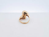 18k Yellow Gold Double Drop Wrap Ring 3.7 Grams Size 7 Fw0625oordu