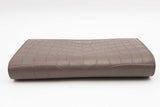 Yves Saint Laurent Grey Crocodile Embossed Leather Flap Wallet Eb0526lpxsa