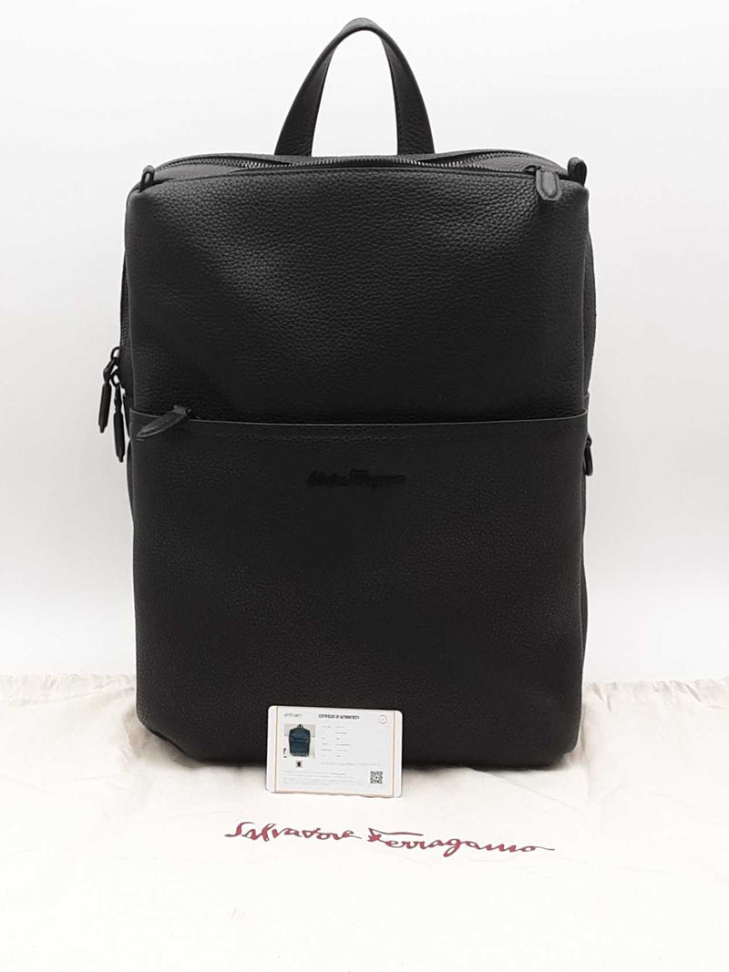Salvatore Ferragamo Leather Backpack Black Aa0825wxzsa