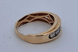 0.7cttw Diamond Ring In 10k Yellow Gold 3.4 Grams Size 9 Eb0926wxzde
