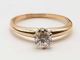 0.25 Carat Natural Diamond 14k Two-tone Gold 1.9g Ring Size 7 Do0226llsde