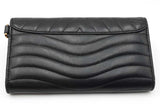 Louis Vuitton Black Leather Wave Long Wallet Eb1125oprdu
