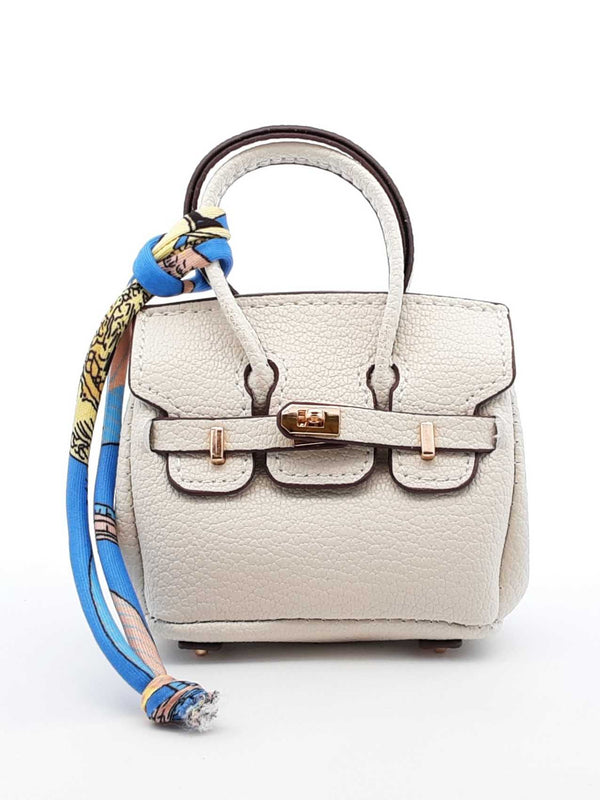 Mini Exquisite Bag Charm In Ivory Fw0825idu