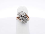 0.64 Ctw Diamond & 14k Yellow Gold Waterfall Ring 4.7 Gram Size 4.25 Fw0725wzxdu