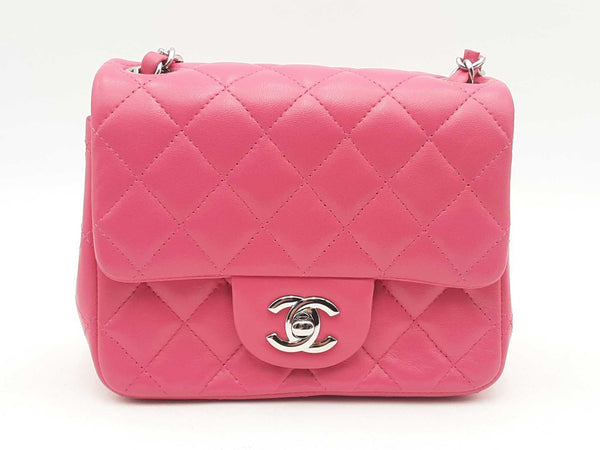 Chanel Mini Square Pink Classic Single Flap Bag Sd1025lrzxsa