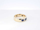 Sapphire & Lab-grown Diamond Ring In 10k Yellow Gold 6.5 Grams Size 9.75 Fw0126olrdu