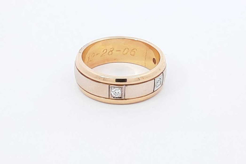 0.09ctw Diamond Band Ring In 18k Yellow Gold 11.4 Grams Size 9 Eb1125cxzdu