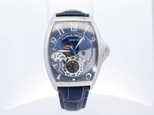 Franck Muller Cintree Curvex 42mm Watch In Blue Sd0125ezxzsa