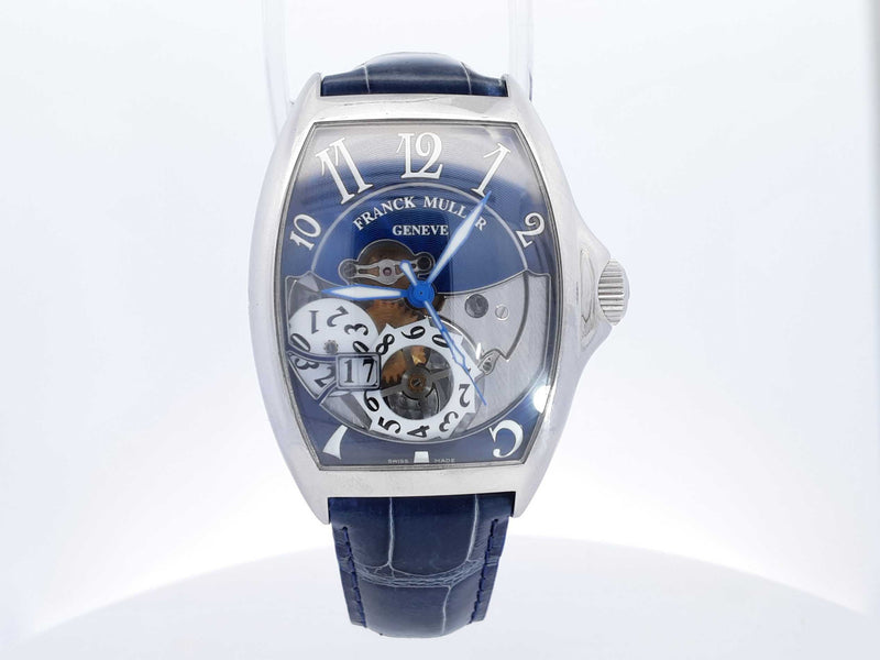 Franck Muller Cintree Curvex 42mm Watch In Blue Sd0125ezxzsa