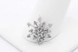 0.19cttw Diamond Snowflake 10k White Gold Pendant 1.6 Grams Eb0426pxsa